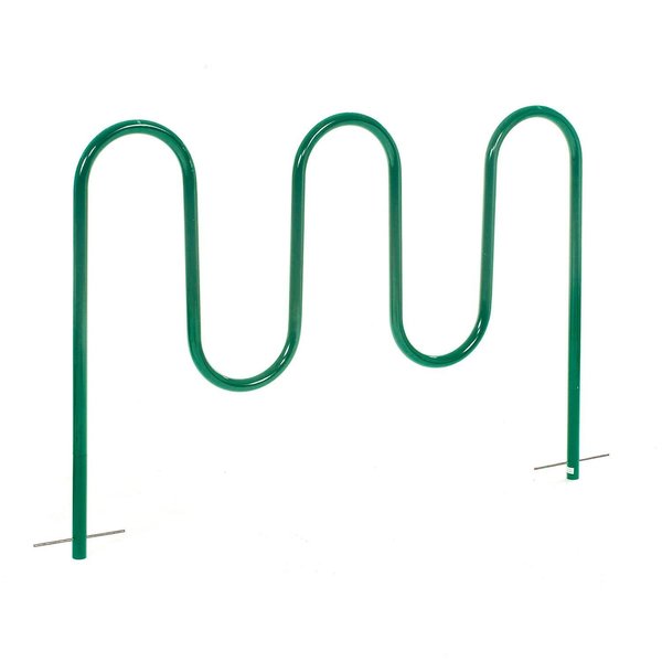 Global Industrial Wave Bike Rack, Green, Below Ground Mount, 7-Bike  Capacity 652778GGN